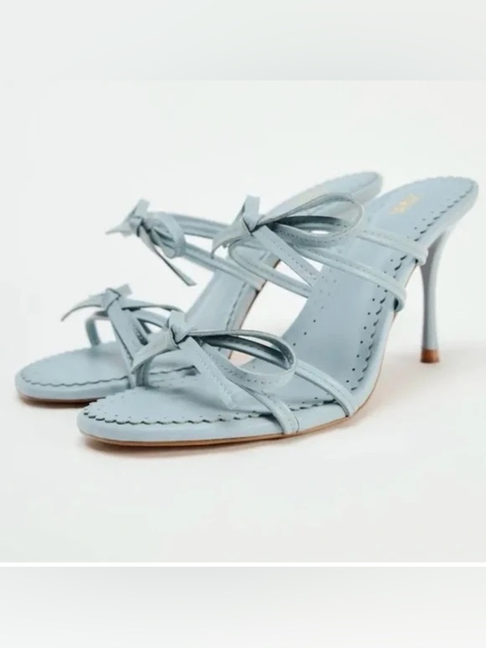 ZARA Blue heeledSandals 40/US9